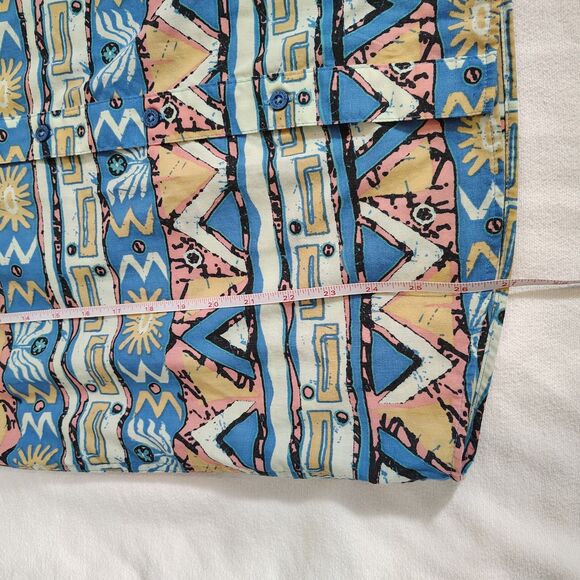 Patagonia Go To Shirt High Hopes Men’s SMALL Blue Geometric Print Short Sleeve - Picture 3 of 6